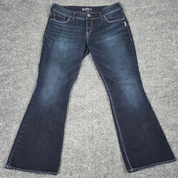 Silver Jeans Co. Denim - Silver Jeans Co Suki Bootcut Jeans Womens‎ 16P Short Dark Wash Stretch Denim